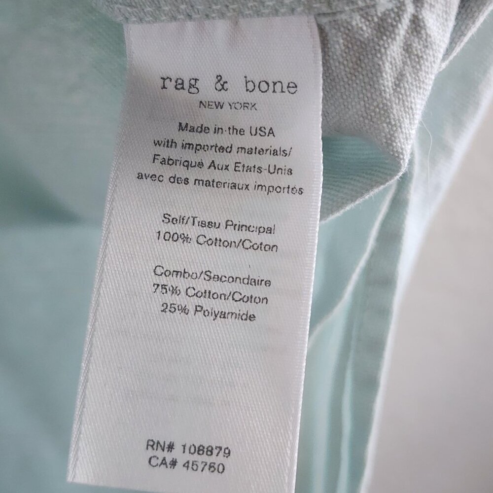 rag & bone Light Blue Short Sleeve Button-Down Shirt - Picture 7 of 12